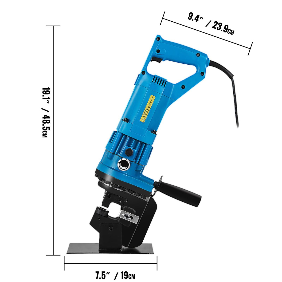 Hydraulic Hole Puncher Cutting Thick 1/4\",Electric Hydraulic Hole Punching Tool with 5-Dies Set,Hydraulic Metal Hole Puncher with Manual Oil Return Switch, Hydraulic Hole Punch Machine 900W