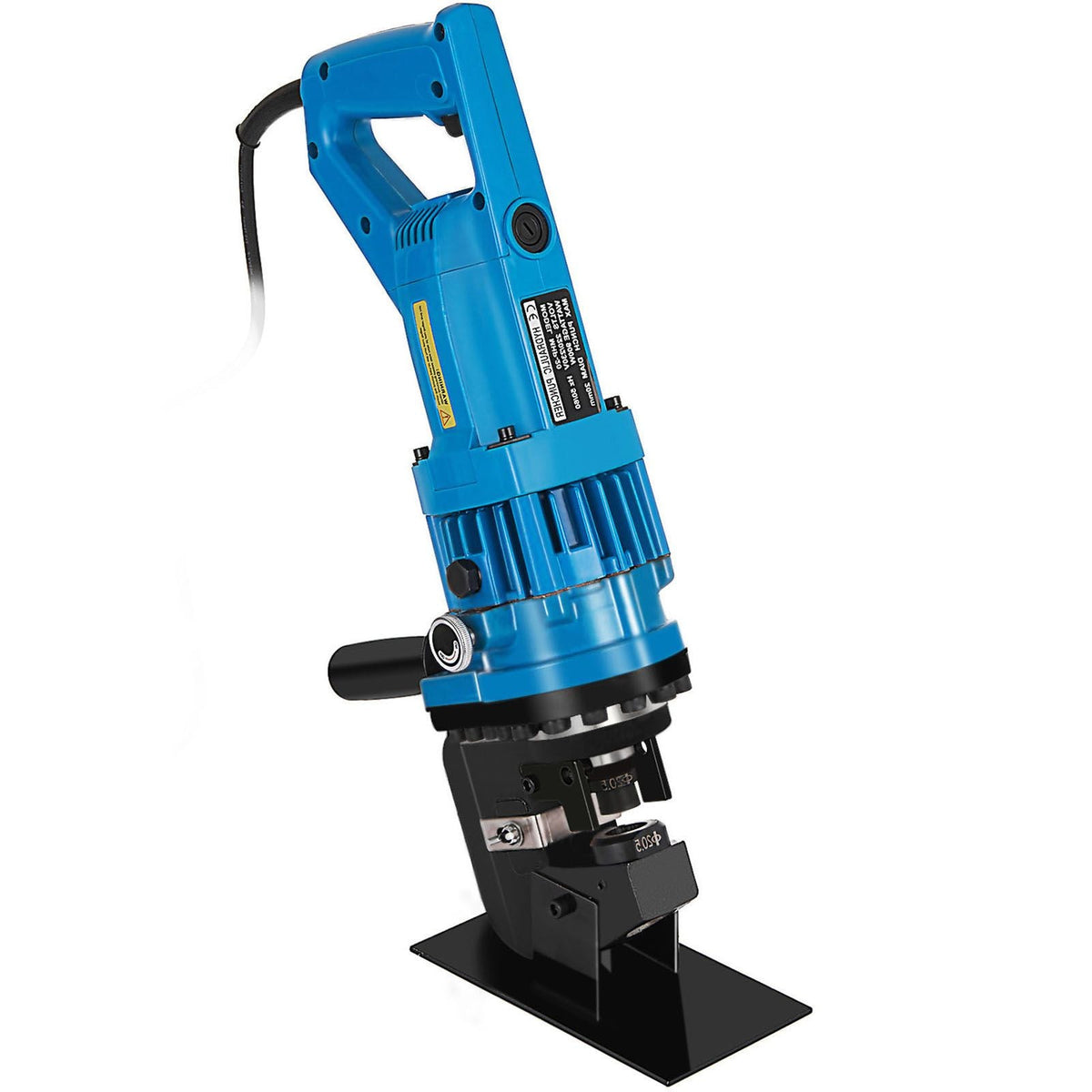 Hydraulic Hole Puncher Cutting Thick 1/4\",Electric Hydraulic Hole Punching Tool with 5-Dies Set,Hydraulic Metal Hole Puncher with Manual Oil Return Switch, Hydraulic Hole Punch Machine 900W