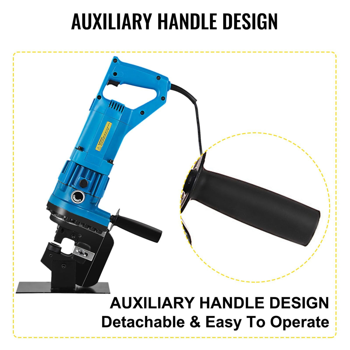 Hydraulic Hole Puncher Cutting Thick 1/4\",Electric Hydraulic Hole Punching Tool with 5-Dies Set,Hydraulic Metal Hole Puncher with Manual Oil Return Switch, Hydraulic Hole Punch Machine 900W