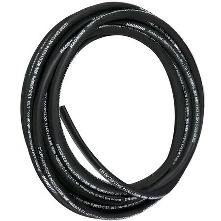 Hydraulic Hose 50 Feet Rubber Hydraulic Hoses with 2 High-Tensile Steel Wire Braid, Inner Diameter 1/2 Inch, 5000 PSI Max, Bulk Hydraulic Hose -40 to 250 Fahrenheit , Hydraulic Oil Flexible Hose