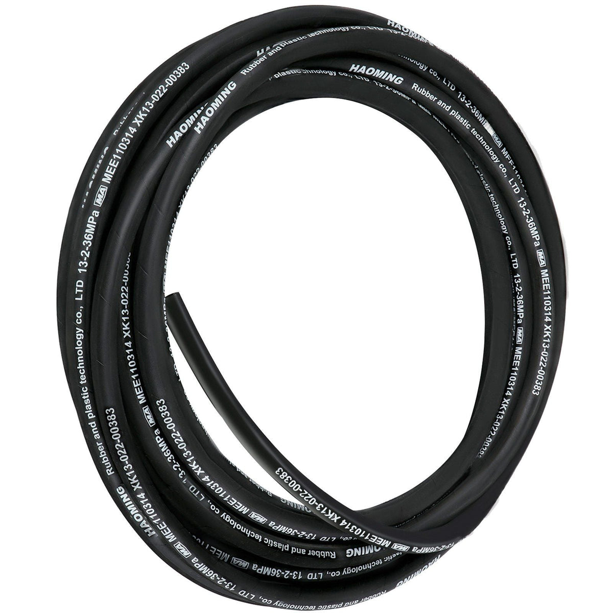 Hydraulic Hose 50 Feet Rubber Hydraulic Hoses with 2 High-Tensile Steel Wire Braid, Inner Diameter 1/2 Inch, 5000 PSI Max, Bulk Hydraulic Hose -40 to 250 Fahrenheit , Hydraulic Oil Flexible Hose