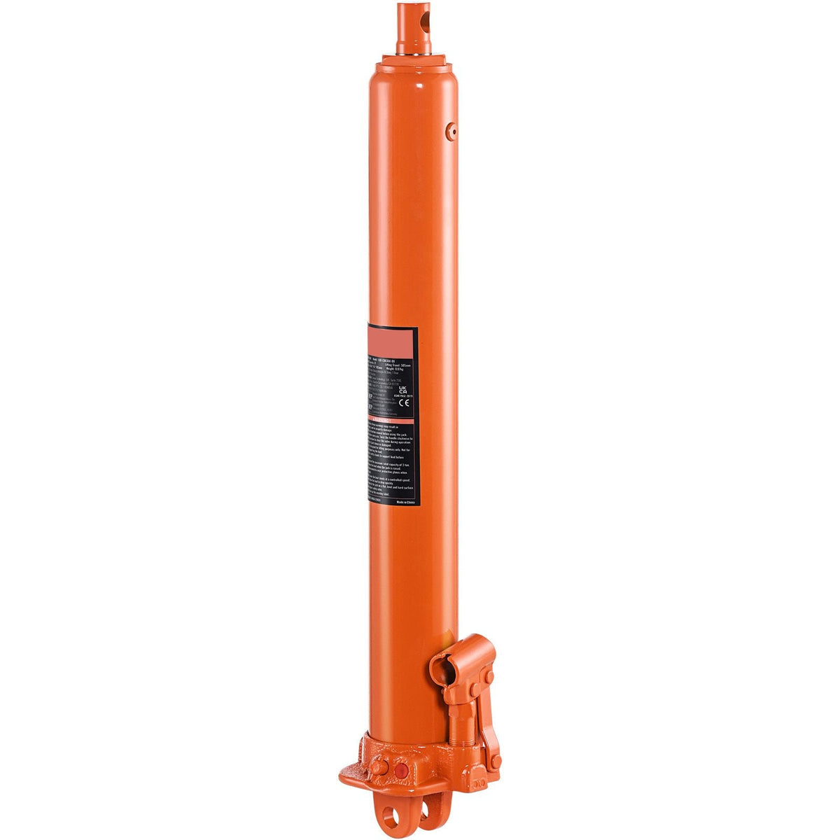 Hydraulic Long Ram Jack, 3 Ton Engine Hoist Cylinder with Single Piston Pump And Clevis Base, Hydraulic Ram Cylinder for Engine Lift Hoists, Hydraulic Garage/Shop Cranes, Mechanical, Farm