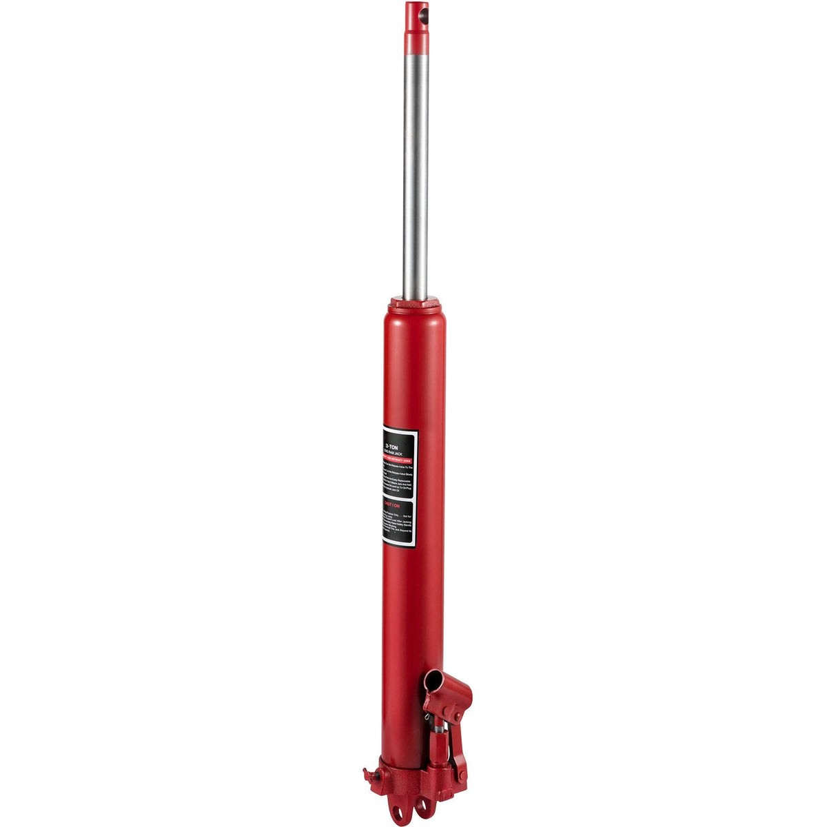 Hydraulic Long Ram Jack, 3 Tons/6600 lbs Capacity, with Single Piston Pump and Clevis Base, Manual Cherry Picker with Handle, for Garage/Shop Cranes, Engine Lift Hoist, Red(Only Jack)