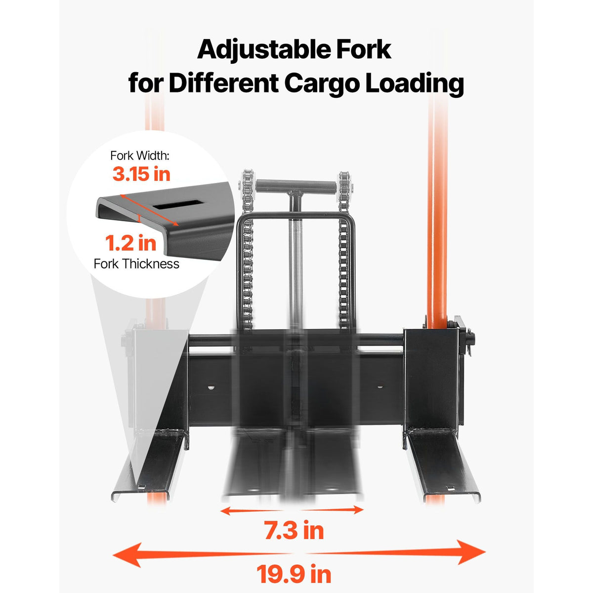 Hydraulic Material Lift Winch Stacker, 450 lbs Load Capacity, Pallet Truck Dolly with Fork Lift Table, 35.8 Inches Max Lifting Height, Foldable & Portable Pallet Jack Table Cart, Yellow & Black