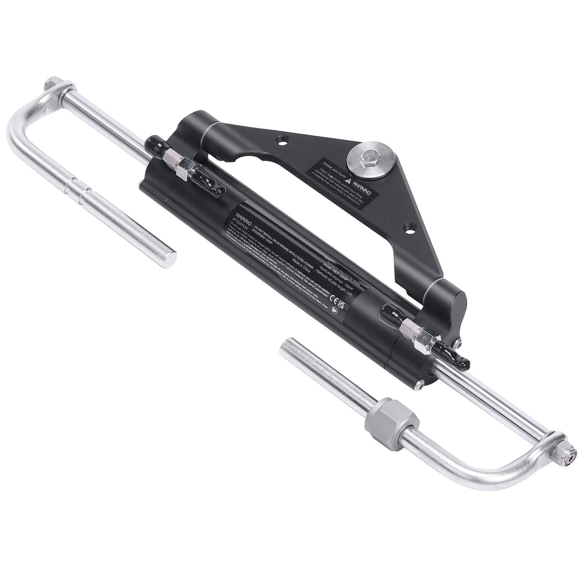 Hydraulic Outboard Steering Kit, 150HP, Marine Boat Hydraulic Steering System, with Helm Pump Two-Way Lock Cylinder and 24 Feet Hydraulic Steering Hose, for Single Station Single-Engine Boats