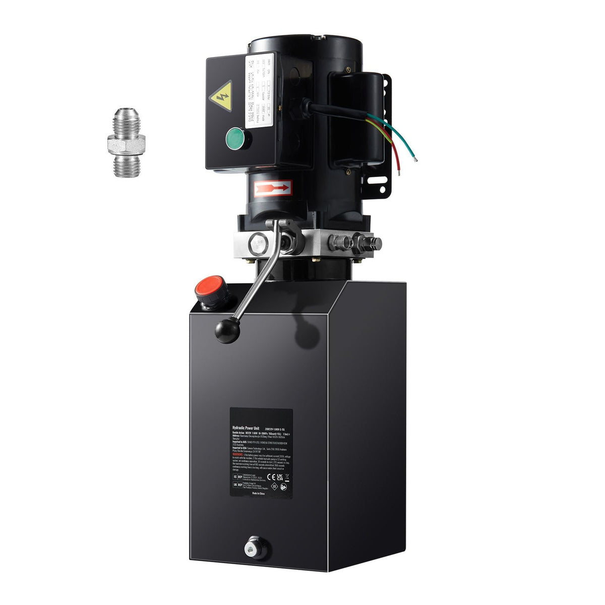 Hydraulic Power Unit, 15 Quart Hydraulic Pump, AC 220V Single-Acting Dump Trailer Pump, 3200 PSI Max Relief Pressure, 1.7 GPM Flow Rate, Hydraulic Pump for Dump Trailer Car Lifting