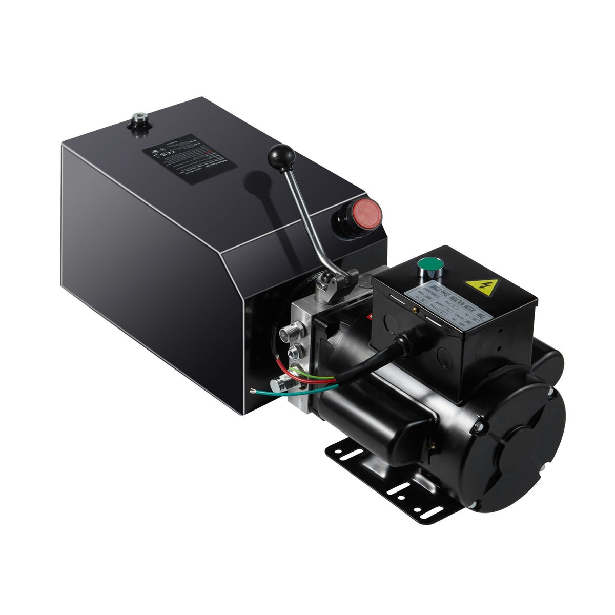 Hydraulic Power Unit, 15 Quart Hydraulic Pump, AC 220V Single-Acting Dump Trailer Pump, 3200 PSI Max Relief Pressure, 1.7 GPM Flow Rate, Hydraulic Pump for Dump Trailer Car Lifting