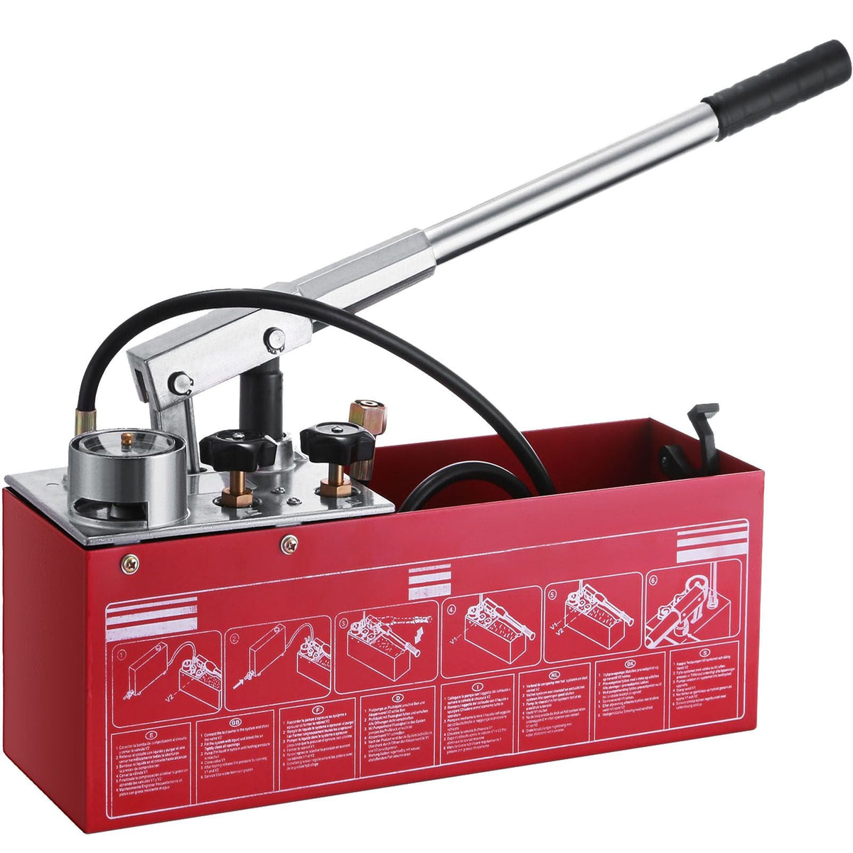 Hydraulic Pressure Test Pump 50 Bar 725 PSI 3 Gallon Tank 45ML 1/2" BSP