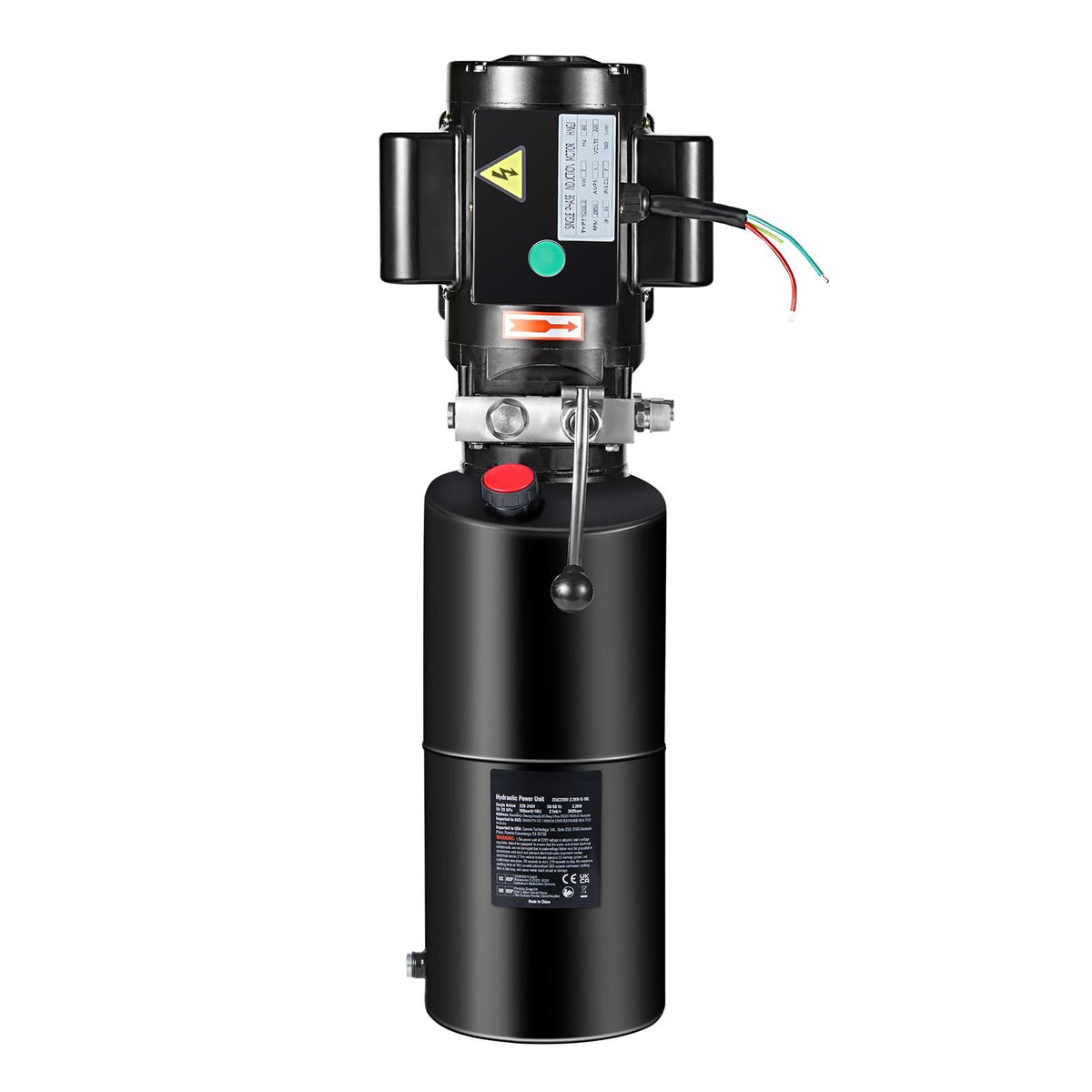 Hydraulic Pump, 10 Quart Hydraulic Power Unit, Single Acting Dump Trailer Pump, 1.7 GPM Flow Rate, 3200 PSI Max Relief Pressure, AC 220V Hydraulic Pump for Dump Trailer Car Lifting