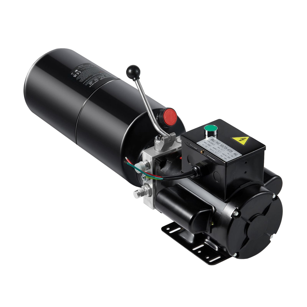 Hydraulic Pump, 10 Quart Hydraulic Power Unit, Single Acting Dump Trailer Pump, 1.7 GPM Flow Rate, 3200 PSI Max Relief Pressure, AC 220V Hydraulic Pump for Dump Trailer Car Lifting