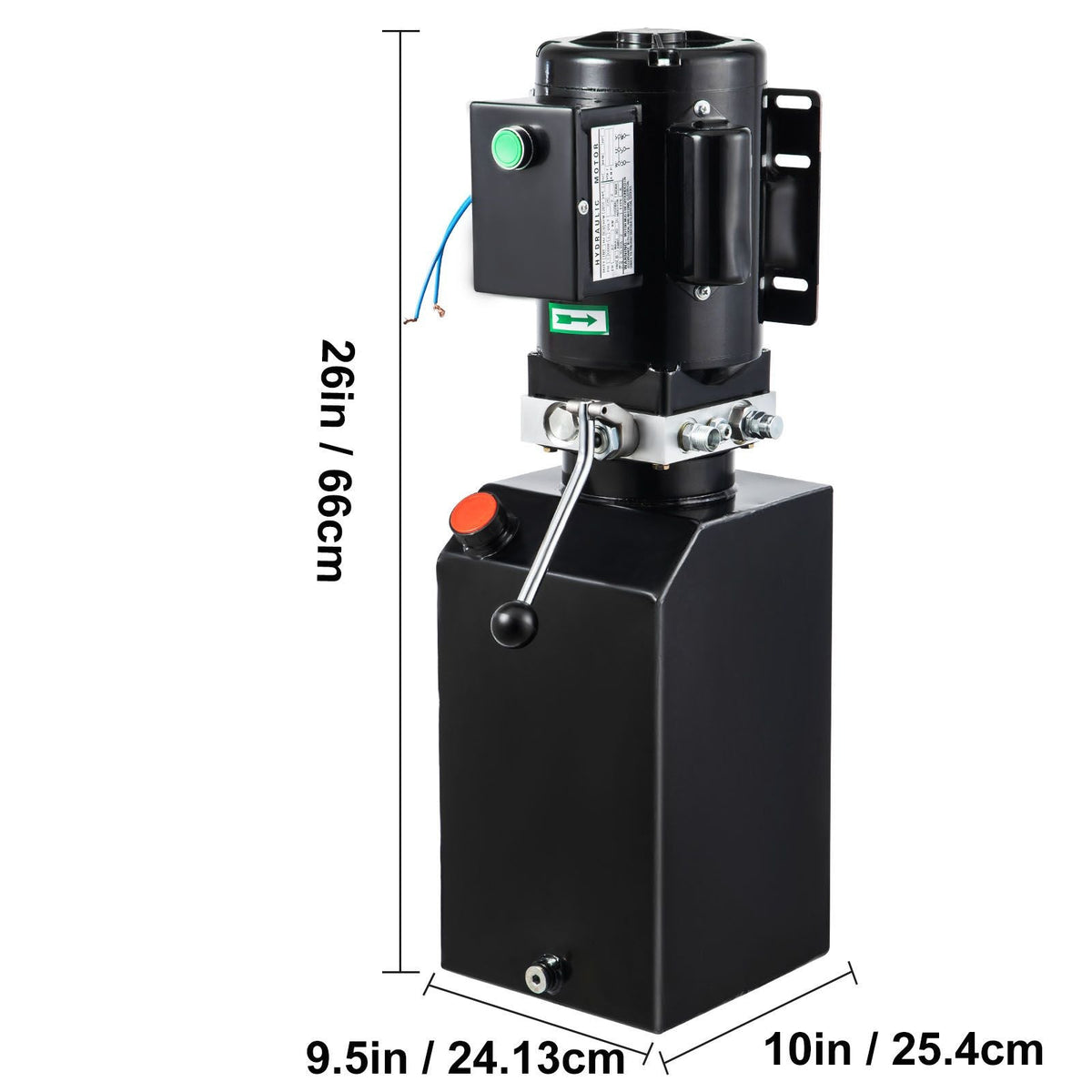Hydraulic Pump 14 Quart Hydraulic Power Unit 2950 PSI Car Lift Hydraulic Pack Dump Trailer 220V 60Hz 1 PH Auto Repair Shop with Oil Reservoir Tank