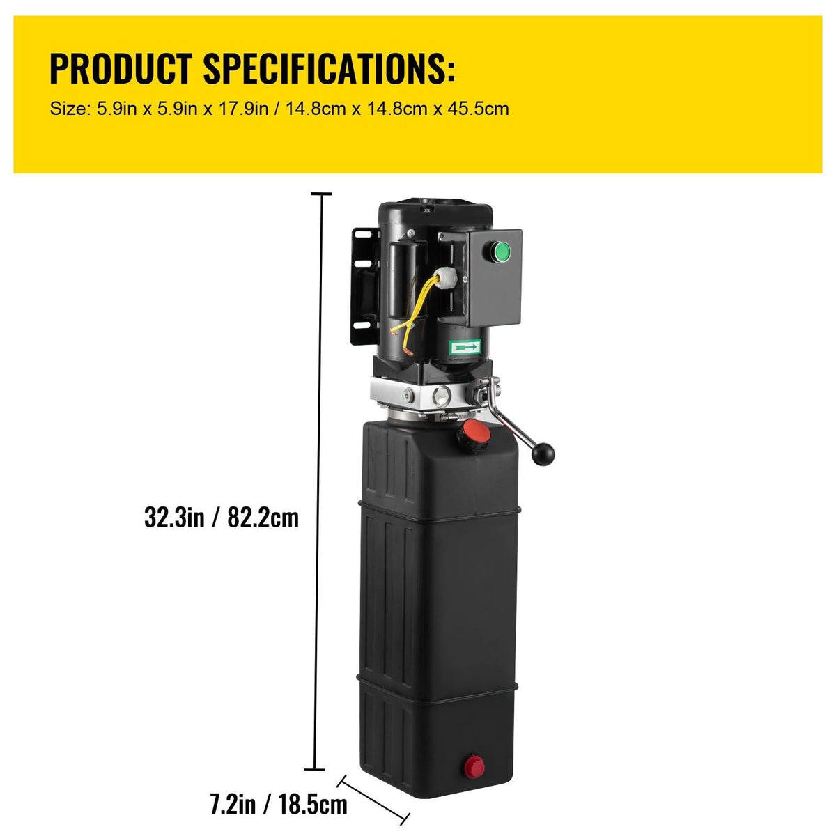 Hydraulic Pump 15 Quart Hydraulic Motor Hydraulic Lift Single Phase Car Lift 3450 RPM Dump Trailer 208-230 Volt Portable Car Lift 2 Horsepower Auto Lift Vehicle Lift Portable Power Press