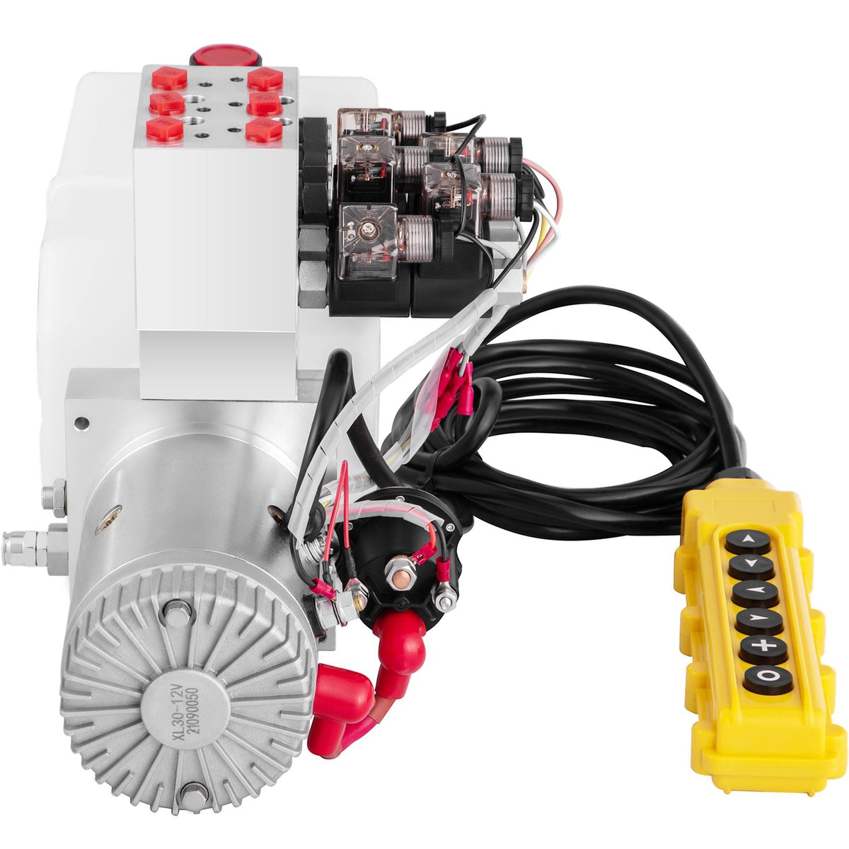 Hydraulic Pump, 6 Quart/1.5 Gal Double Acting Dump Trailer Pump DC 12V, 3200 PSI Max Relief Pressure, Electric Hydraulic Power Unit for Dump Trailer Car Lifting (with 6pcs SAE #6 Connectors)
