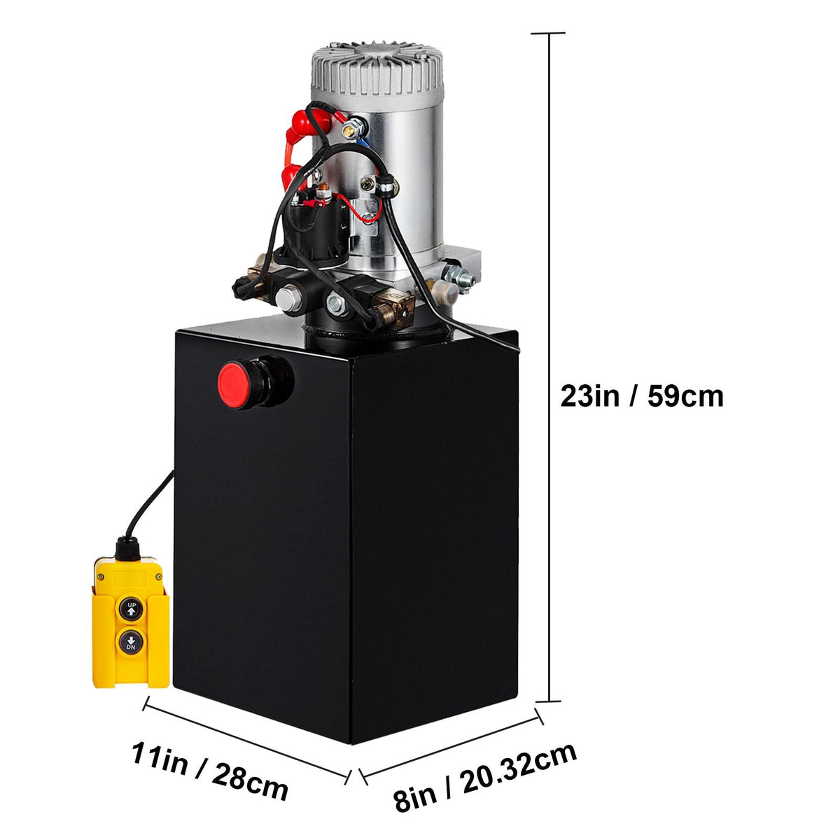 Hydraulic Pump Electric Hydraulic Pump 20 Quart Double Acting Metal Reservoir for Dump Trailer