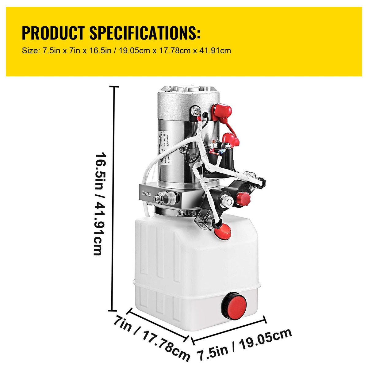 Hydraulic Pump Electric Hydraulic Pump 4 Quart Double Acting Plastic Reservoir For Dump Trailer