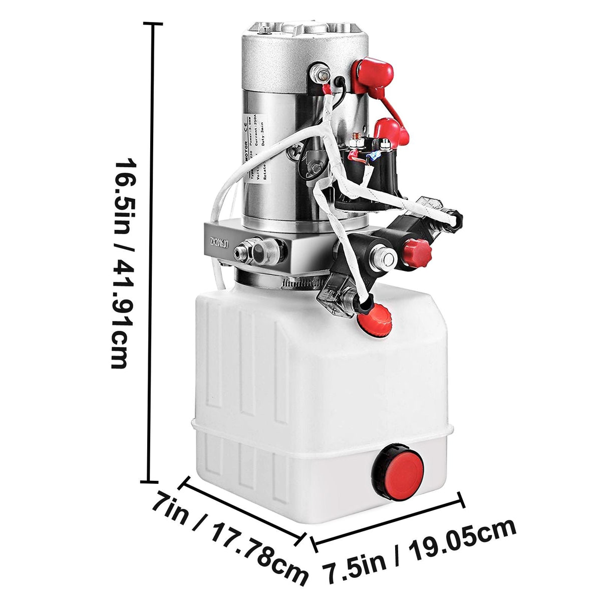 Hydraulic Pump Electric Hydraulic Pump 4 Quart Double Acting Plastic Reservoir For Dump Trailer