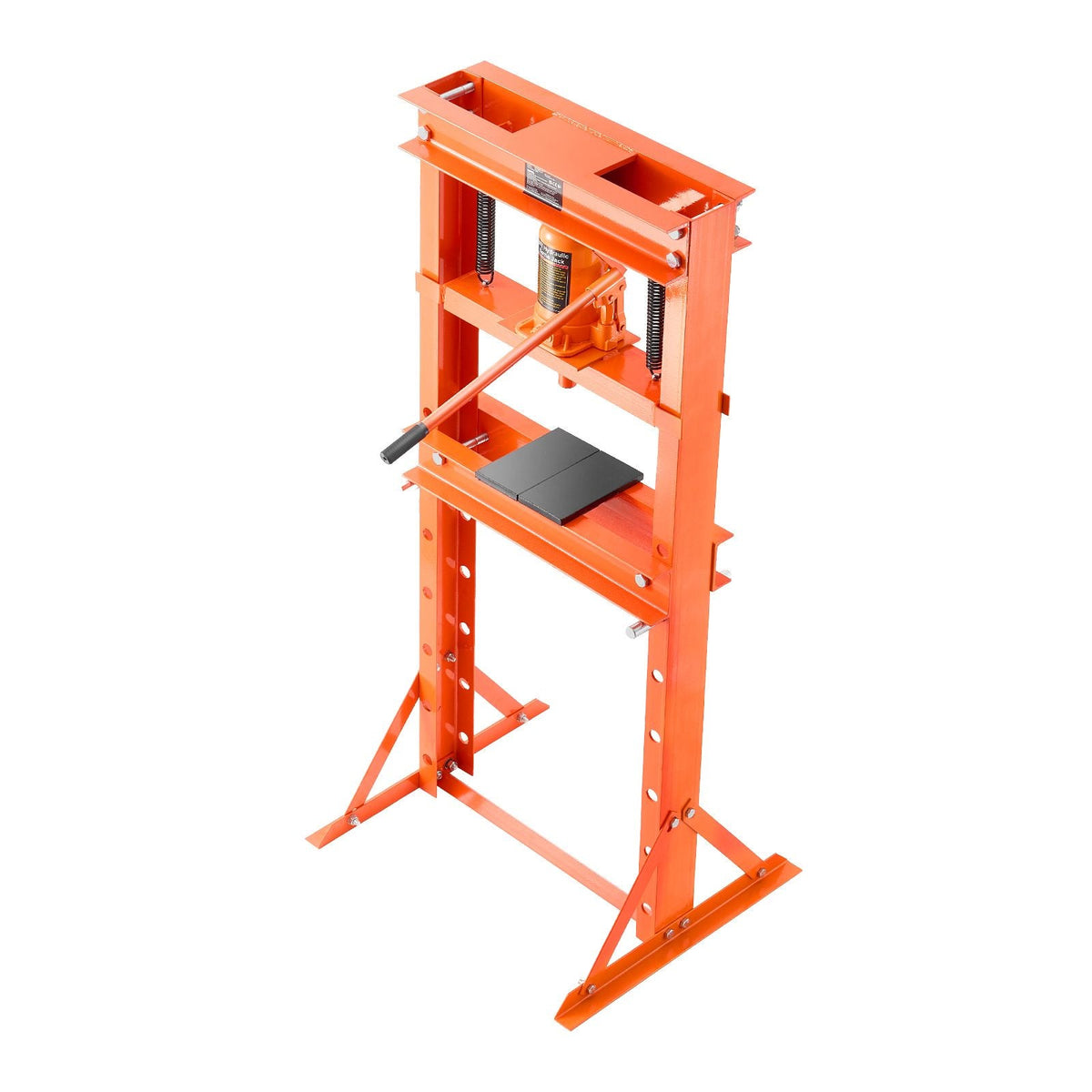 Hydraulic Shop Press, 20 T H-Frame Shop Press with Press Plate & Triangular Support, Stable Garage Floor Adjustable Hydraulic Press with Relief Valve, Fit for Bending, Straightening & Stamping