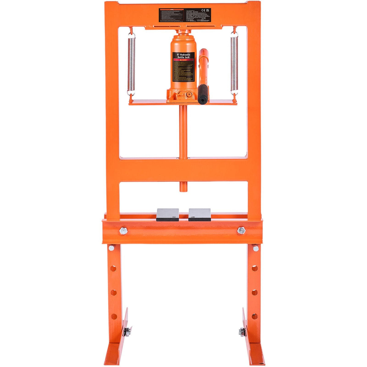 Hydraulic Shop Press, 6 Ton H-Frame Hydraulic Garage/Shop Floor Press, Adjustable Shop Press with Press Plates, Heavy Duty Hydraulic Press for Garage, Shop, Workshop
