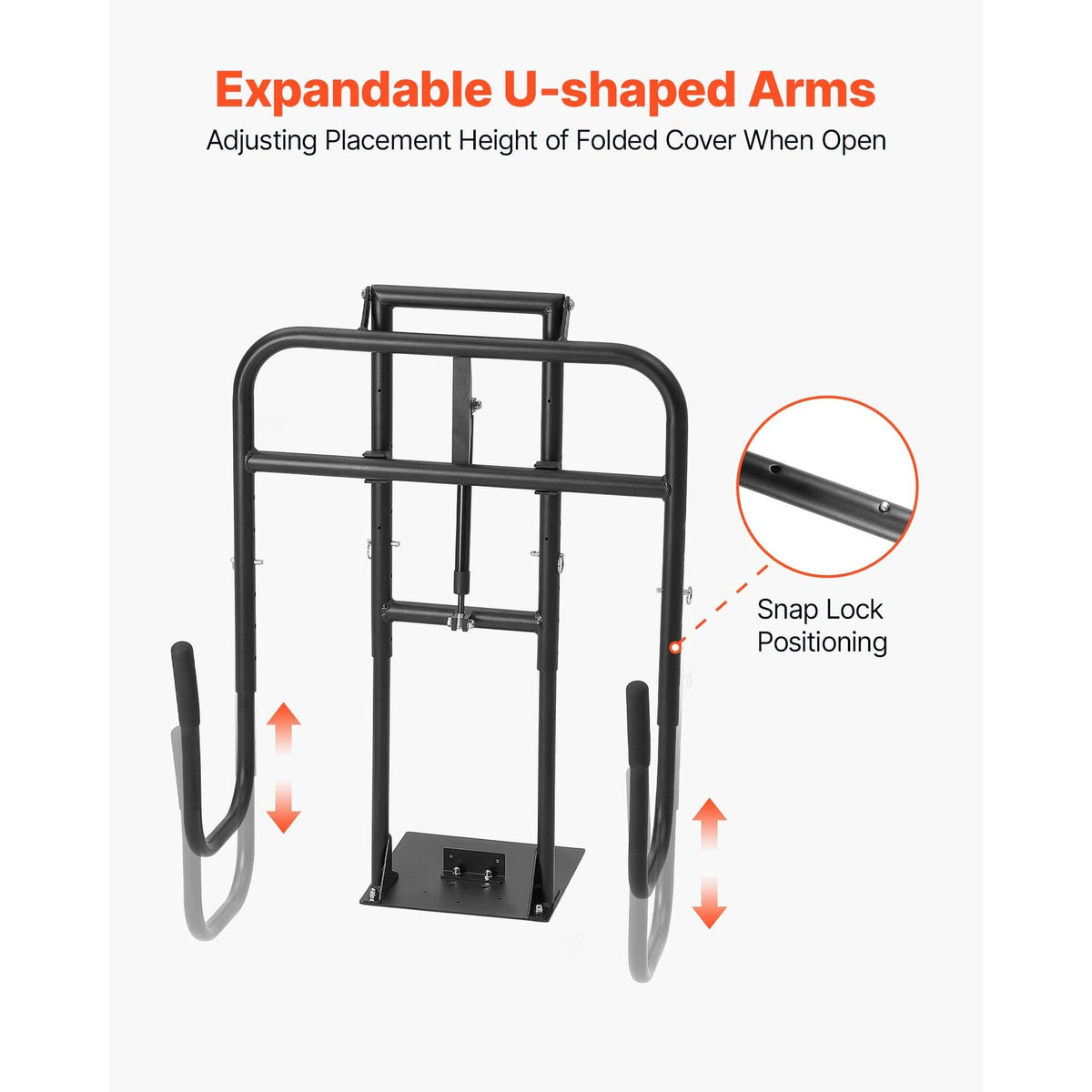 Hydraulic Spa Cover Lift, Hot Tub Cover Lift, Adjustable Height 33.1 to 41.3 in and Width from 53.1 to 92.5 in, Mounted Underneath on One Side, Compatible with Various Sizes of Hot Tubs & Spas