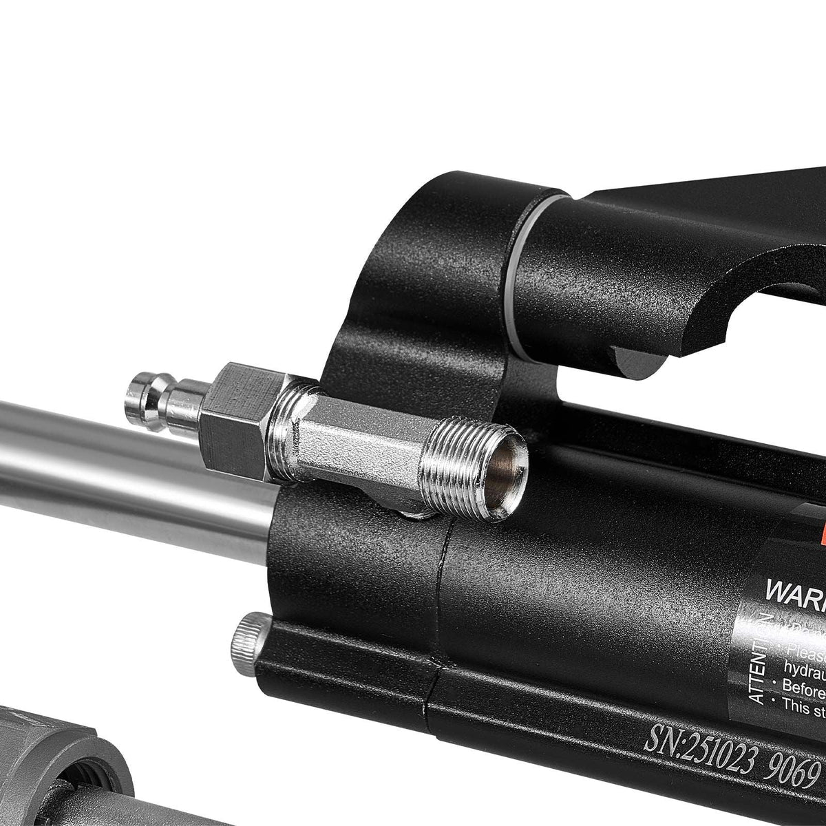 Hydraulic Steering Kit, 150 HP, Marine Boat Hydraulic Steering System, with 6.9 MPa/1000 psi Helm Pump, Two-Way Lock Cylinder, and 20ft High-Strength Hoses, for Single Station, Single-Engine Use