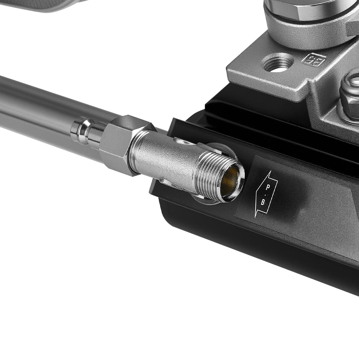 Hydraulic Steering Kit, 300 HP, Marine Boat Hydraulic Steering System, with 6.9 MPa/1000 psi Helm Pump, Two-Way Lock Cylinder, and 26ft High-Strength Hoses, for Single Station, Single-Engine Use
