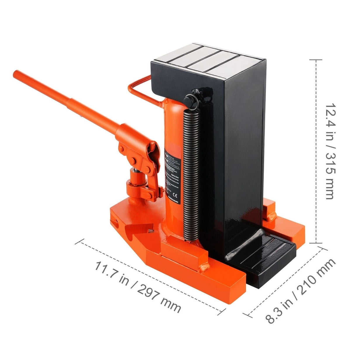 Hydraulic Toe Jack, 10 Ton On Toe Toe Jack Lift, 20 Ton On Top Lift Capacity Machine Jack, 1.2-7.5 in Toe Height, 12.6-18.9 in Top Height, Air Hydraulic Claw Jack for Machinery, Industry