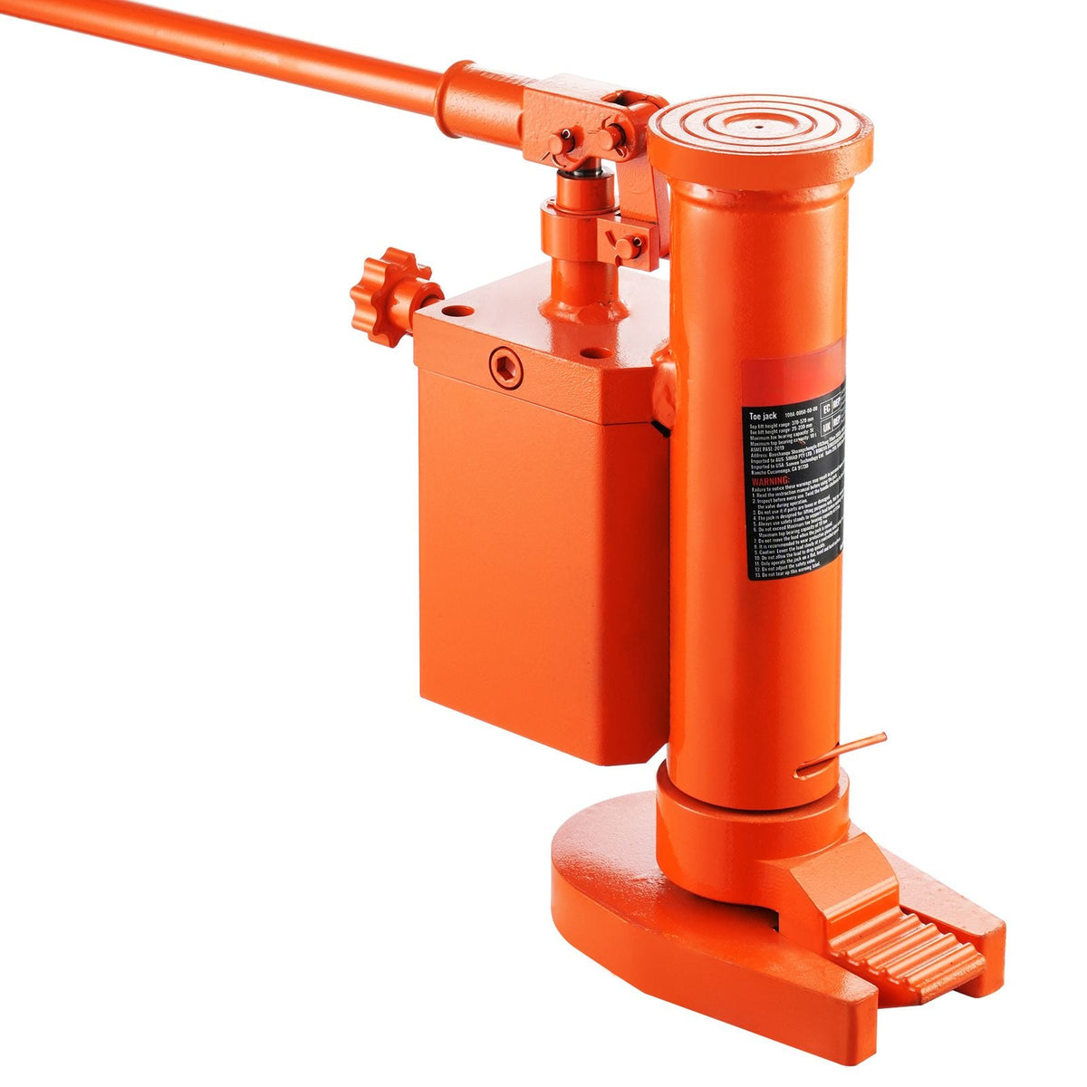 Hydraulic Toe Jack, 5 Ton On Toe Toe Jack Lift, 10 Ton On Top Lift Capacity Machine Jack, 1.0-9.1 in Toe Height, 14.6-22.4 in Top Height, 360° Rotatable Claw Jack for Machinery, Industry