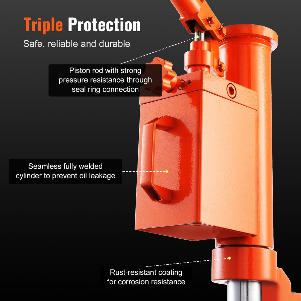 Hydraulic Toe Jack, 5 Ton On Toe Toe Jack Lift, 10 Ton On Top Lift Capacity Machine Jack, 1.0-9.1 in Toe Height, 14.6-22.4 in Top Height, 360° Rotatable Claw Jack for Machinery, Industry