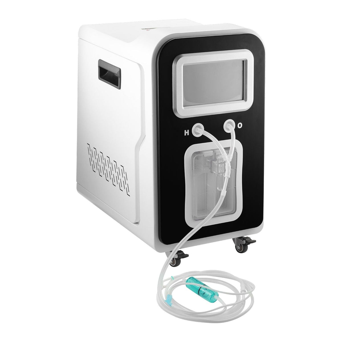 Hydrogen Inhalation Machine, 99.99% High Purity Hydrogen Inhaler, HO-Separated 1800ml/min Dual Port Hydrogen Oxygen Inhaler, Hydrogen-Rich Water Generator with Wheels for Home Travel