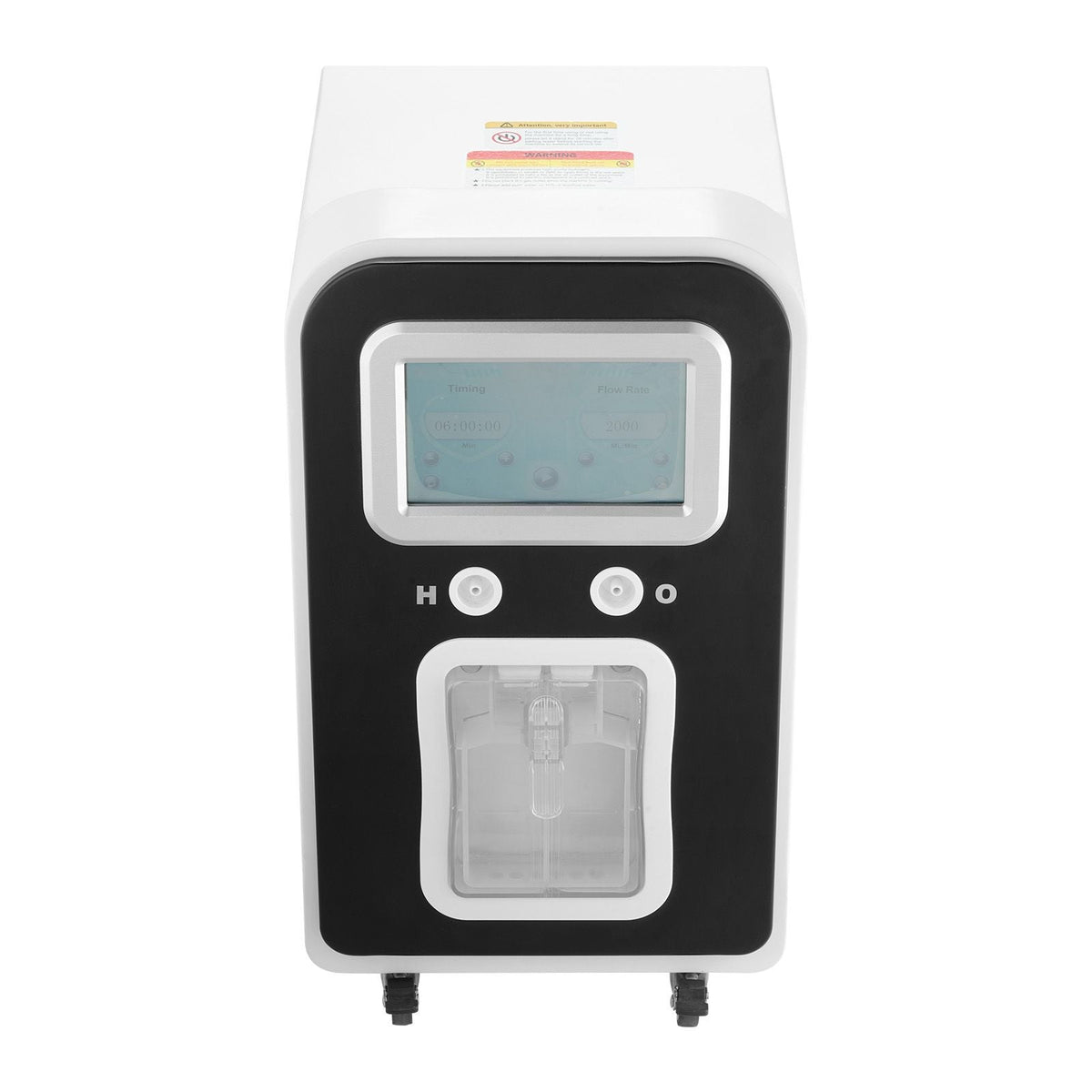 Hydrogen Inhalation Machine, 99.99% High Purity Hydrogen Inhaler, HO-Separated 1800ml/min Dual Port Hydrogen Oxygen Inhaler, Hydrogen-Rich Water Generator with Wheels for Home Travel