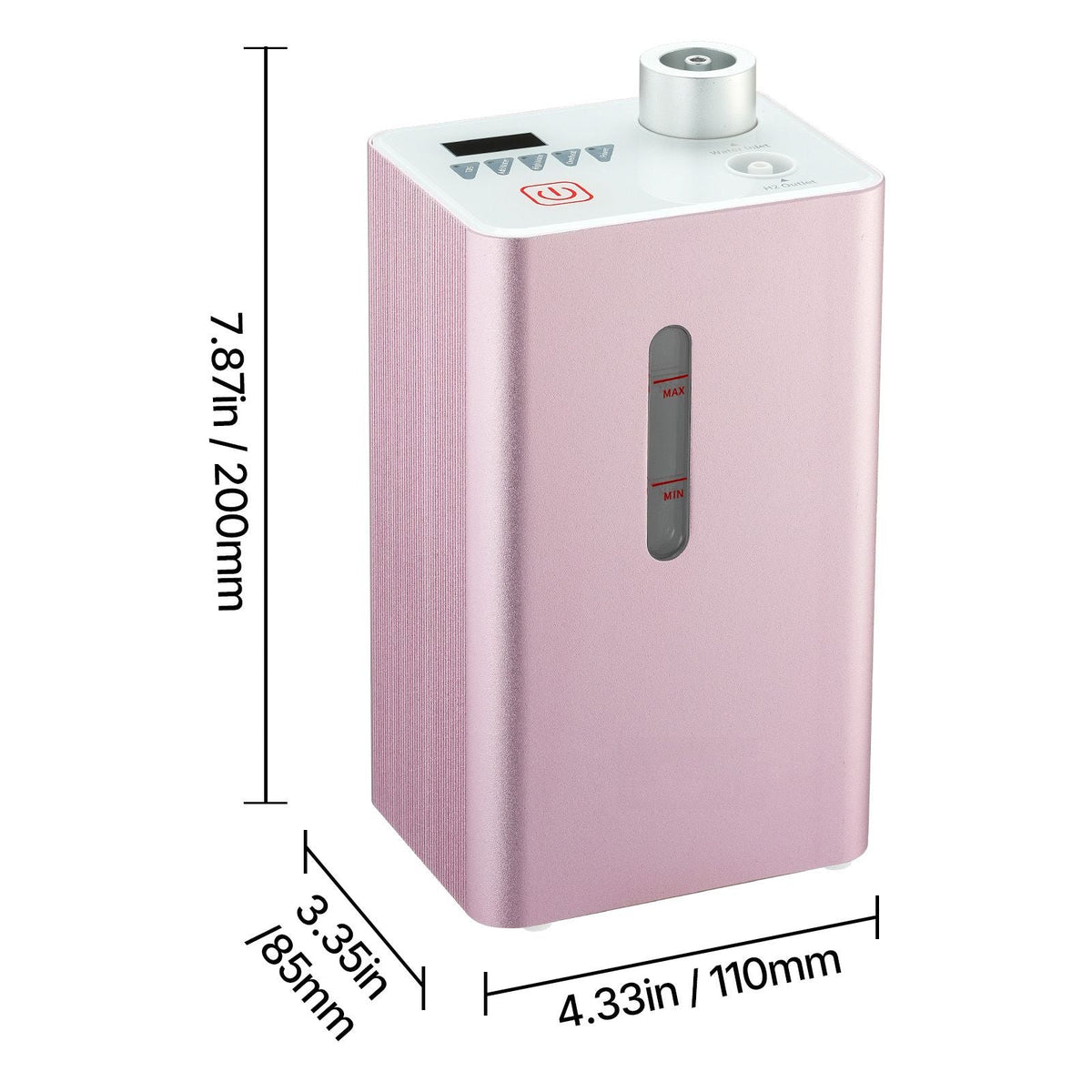 Hydrogen Inhalation Machine, 99.99% High Purity Hydrogen Inhaler, HO-Separated 180ml/min (120 H+60 O) Dual Port Hydrogen Oxygen Inhaler, Hydrogen-Rich Water Generator for Home Travel