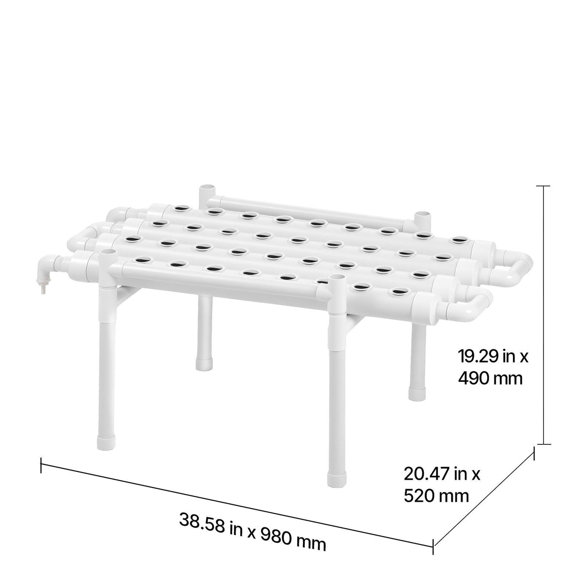 Hydroponics Growing System Kit, 1-Tier 36 Sites UPVC Pipe Hydroponic Grow Kit with Timed Irrigation, Sun & Light Blocking Pipes, Indoor Home Garden Vegetable Planting Grow Kits for Fruit Herb