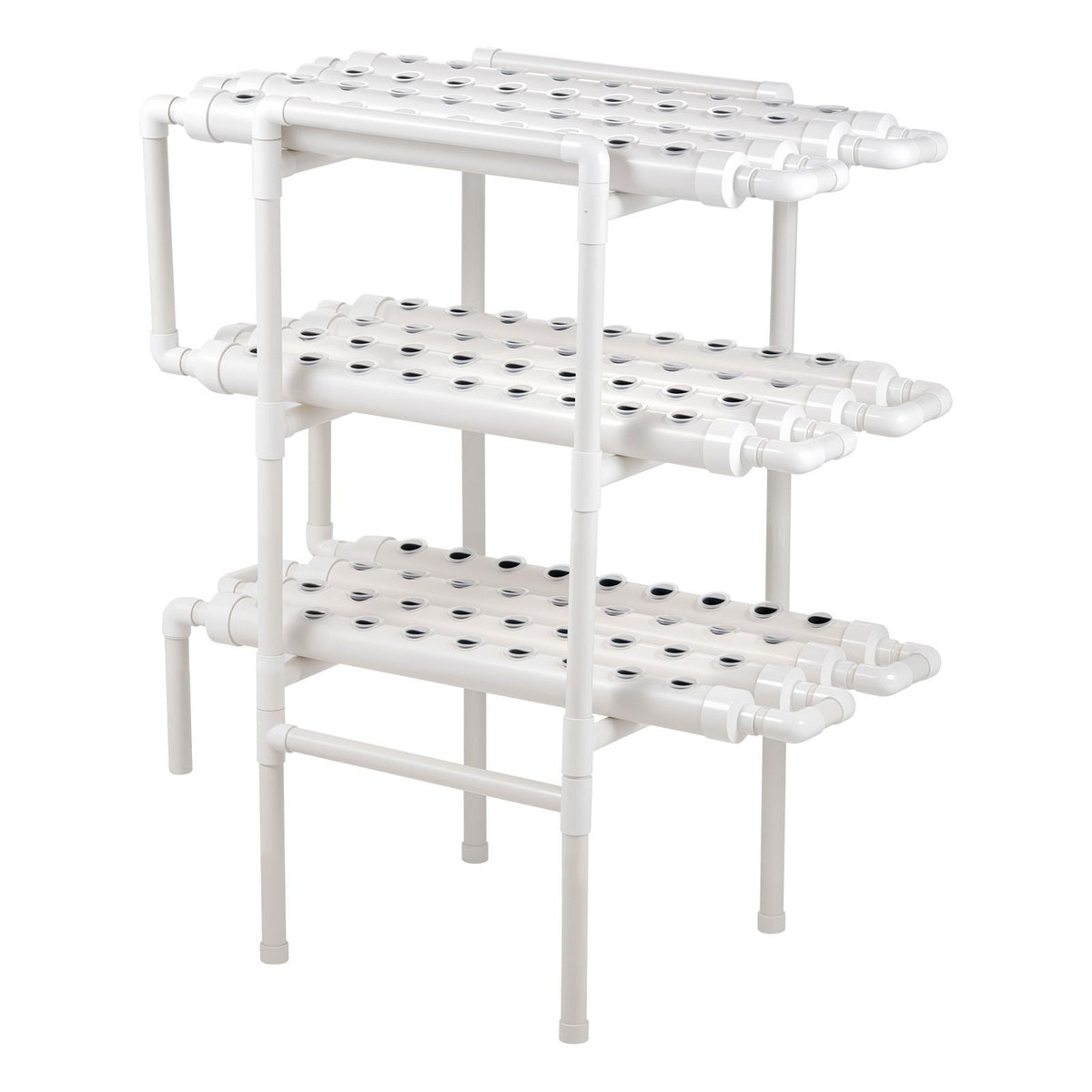 Hydroponics Growing System Kit, 3-Tier 108 Sites UPVC Pipe Hydroponic Grow Kit with Timed Irrigation, Sun & Light Blocking Pipes, Indoor Home Garden Vegetable Planting Grow Kits for Fruit Herb