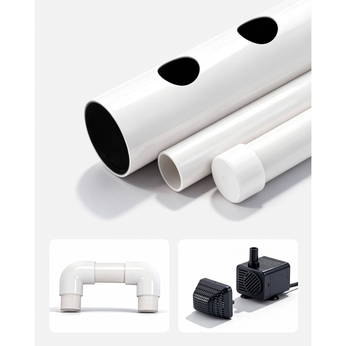 Hydroponics Growing System Kit, 3-Tier 108 Sites UPVC Pipe Hydroponic Grow Kit with Timed Irrigation, Sun & Light Blocking Pipes, Indoor Home Garden Vegetable Planting Grow Kits for Fruit Herb