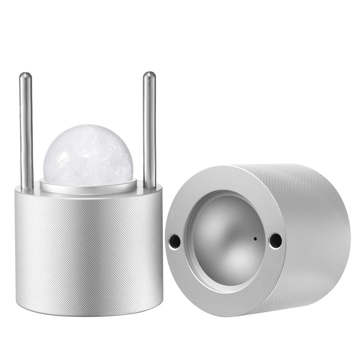 Ice Ball Press, 2.1" Ice Ball Maker, Aviation Aluminum Ice Ball Press Kit for 53mm Ice Sphere, Ice Press with Tong and Drip Tray, for Whiskey, Cocktail, Bourbon, Scot on Party & Holiday