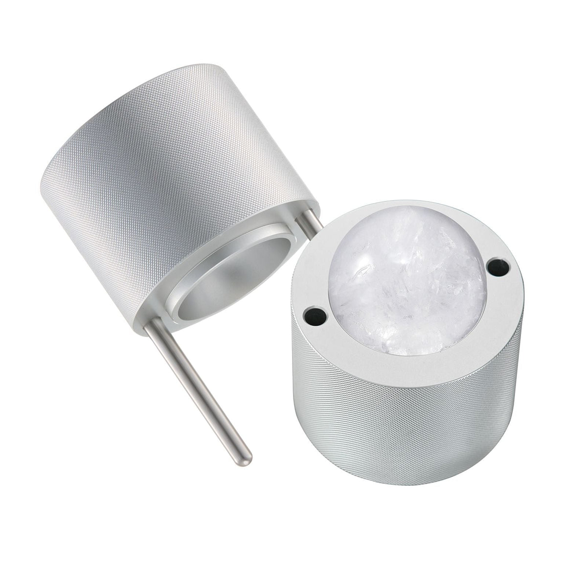 Ice Ball Press, 2.1" Ice Ball Maker, Aviation Aluminum Ice Ball Press Kit for 53mm Ice Sphere, Ice Press with Tong and Drip Tray, for Whiskey, Cocktail, Bourbon, Scot on Party & Holiday