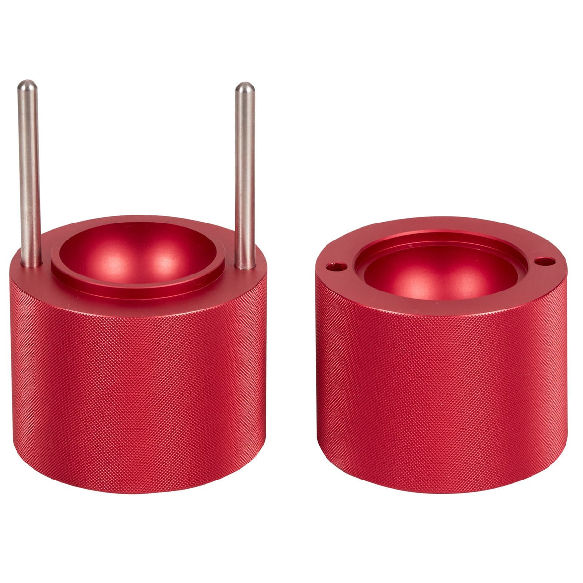 Ice Ball Press, 2.4" Ice Ball Maker, Aircraft Al Alloy Ice Ball Press Kit for 60mm Ice Sphere, Ice Press with Tong and Drip Tray, for Whiskey, Cocktail, Bourbon, Scot on Party & Holiday, Red
