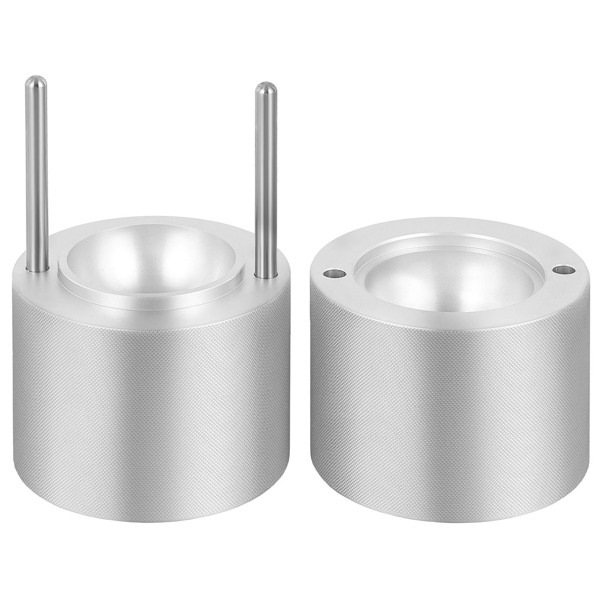 Ice Ball Press, 2.4" Ice Ball Maker, Aircraft Al Alloy Ice Ball Press Kit for 60mm Ice Sphere, Ice Press with Tong and Drip Tray, for Whiskey, Cocktail, Bourbon, Scot on Party & Holiday, Silver