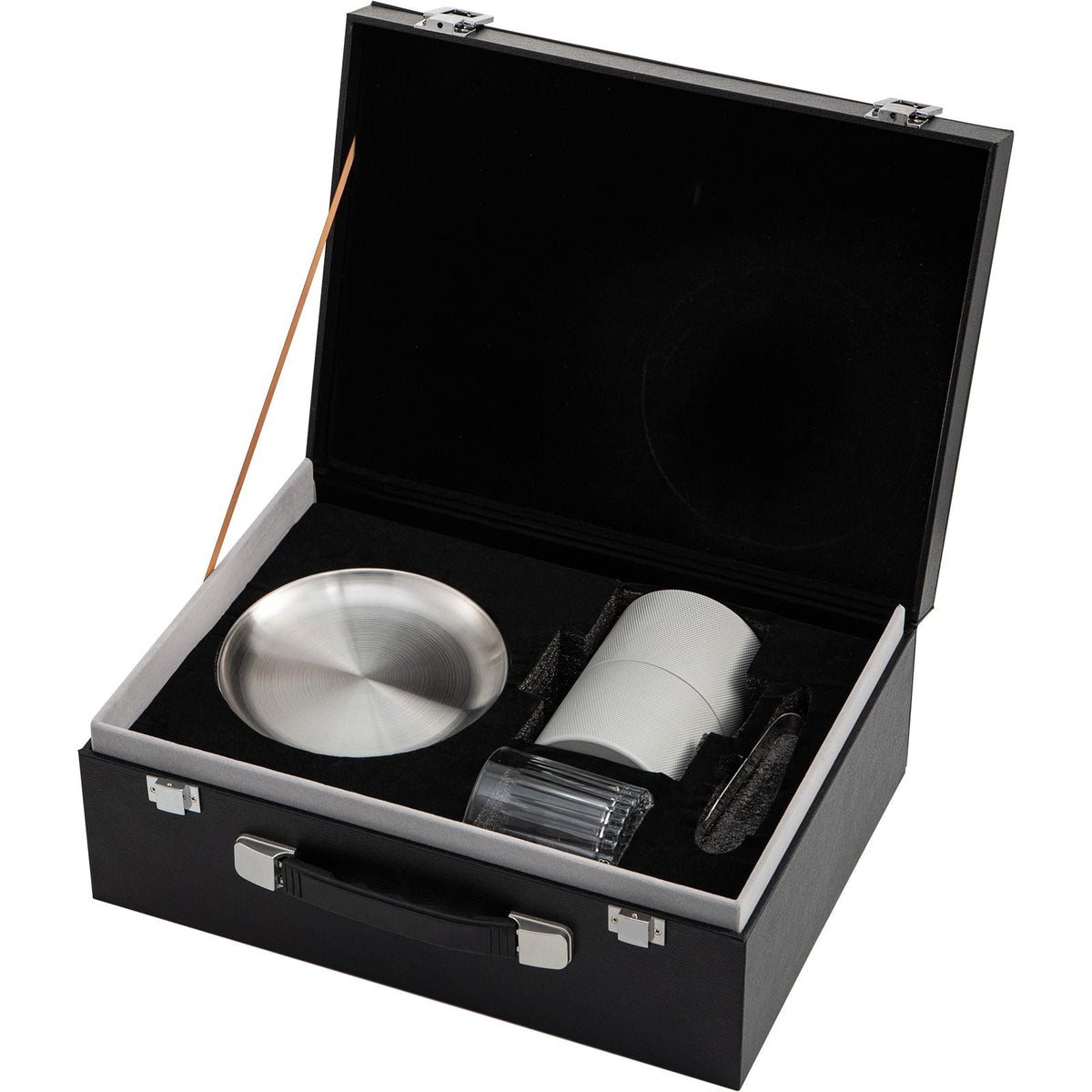 Ice Ball Press Kit, Anodized 7075 Aluminum, with Silicone Moulds, Large Mat, Stainless Steel Tong & Two Glasses, Double Size Crystal Clear Rounds for Whiskeys, Cocktails on Parties & Holidays