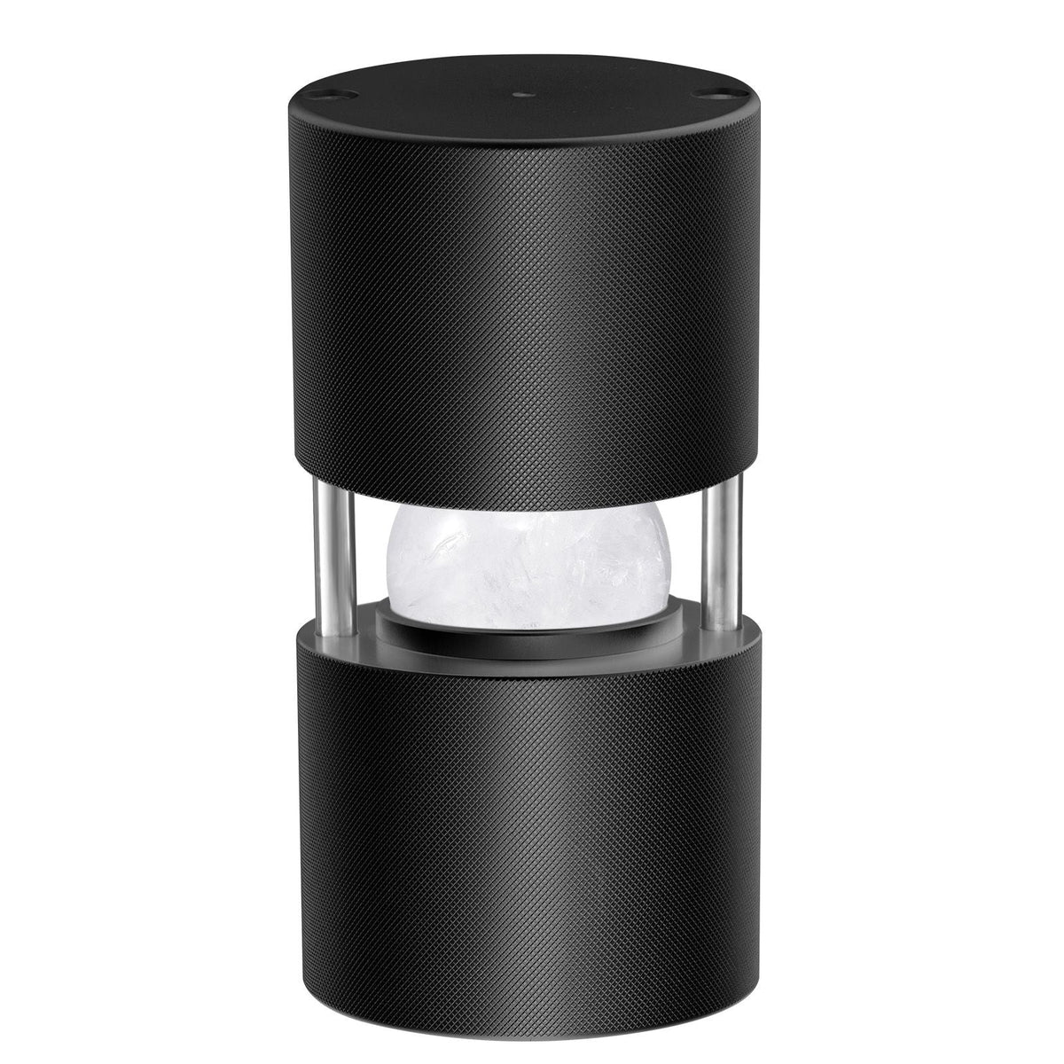 Ice Ball Press Kit, Aviation Aluminum Ice Press with Ice Block Mold, Large Mat, Tong, Drip Tray, One Glass, Round Ice Ball Maker 2.4"/60 mm Ice Sphere, for Whiskey, Cocktail on Party & Holiday