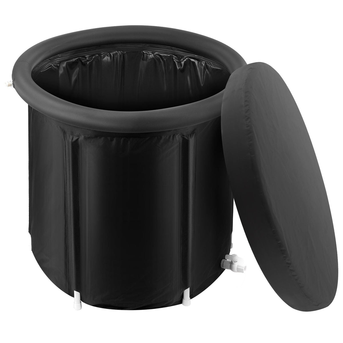 Ice Bath Tub, Cold Water Therapy Plunge Tub for Athletes, Portable Outdoor Ice Barrel Plunge Pool for Recovery, 90 Gal Inflatable Folding Bathtub with Cover, Home Ice Pod for Adult, 32"Lx30"H
