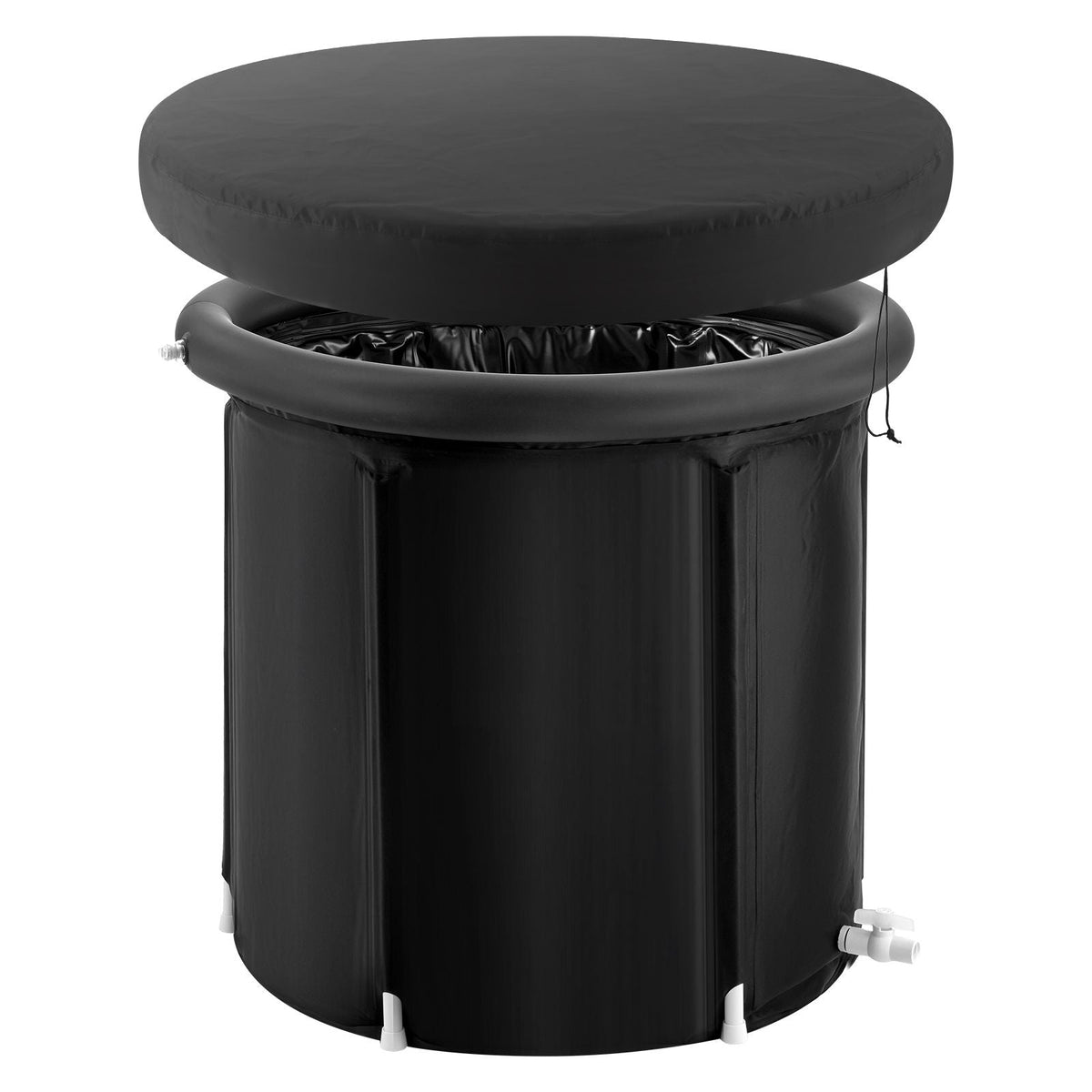 Ice Bath Tub, Cold Water Therapy Plunge Tub for Athletes, Portable Outdoor Ice Barrel Plunge Pool for Recovery, 90 Gal Inflatable Folding Bathtub with Cover, Home Ice Pod for Adult, 32"Lx30"H