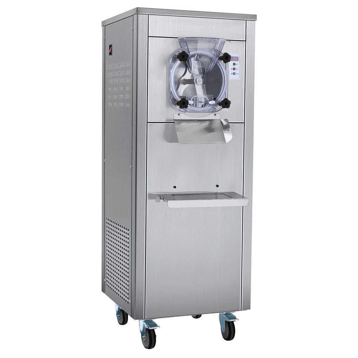 Ice Cream Maker for Commercial Use, Produces 18 Liters per Hour, 1780W, Offers Single Flavor, Equipped with Wheels, 6L Stainless Cylinder, LED Display, Automatic Cleaning & Pre-cooling Functi