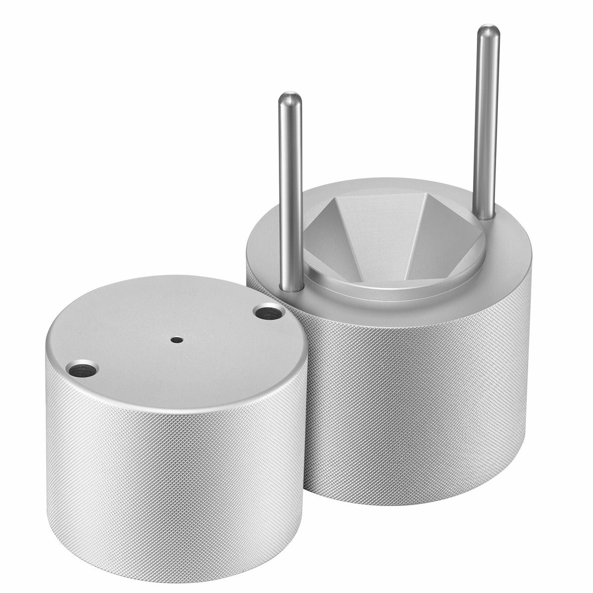 Ice Diamond Press, 2.4" Ice Ball Maker, Aviation Aluminum Diamond Ice Ball Press Kit for Ice Diamond, Ice Press with Tong and Drip Tray, for Whiskey, Cocktail, Bourbon, Scot on Party & Holiday