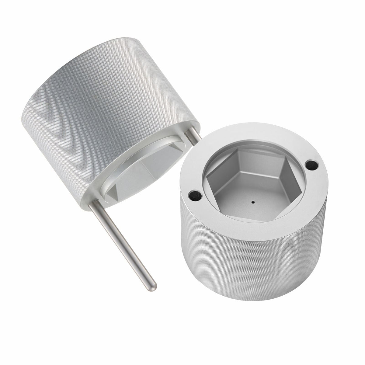 Ice Diamond Press, 2.4" Ice Ball Maker, Aviation Aluminum Diamond Ice Ball Press Kit for Ice Diamond, Ice Press with Tong and Drip Tray, for Whiskey, Cocktail, Bourbon, Scot on Party & Holiday