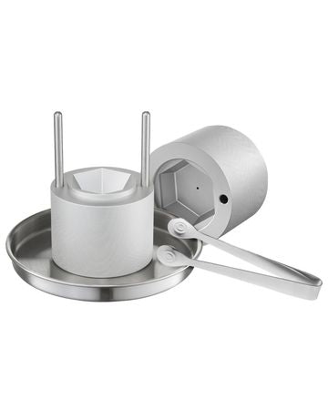 Ice Diamond Press, 2.4" Ice Ball Maker, Aviation Aluminum Diamond Ice Ball Press Kit for Ice Diamond, Ice Press with Tong and Drip Tray, for Whiskey, Cocktail, Bourbon, Scot on Party & Holiday