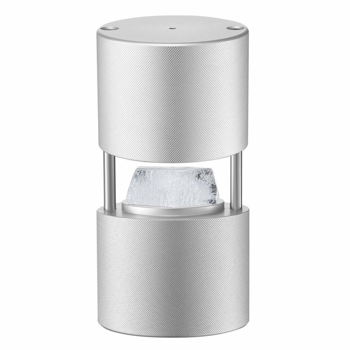 Ice Diamond Press, 2.4" Ice Ball Maker, Aviation Aluminum Diamond Ice Ball Press Kit for Ice Diamond, Ice Press with Tong and Drip Tray, for Whiskey, Cocktail, Bourbon, Scot on Party & Holiday