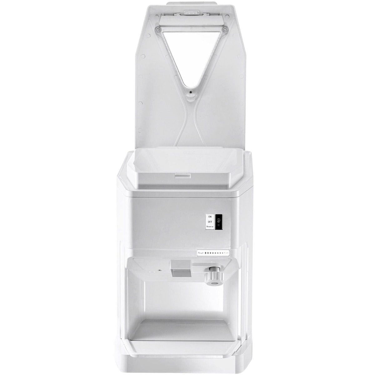 Ice Shaver Machine Electric, Snow Cone Machine Commercial 265 LBS/H, Shaved Ice Machine with Ice Hopper & Lid, 250W Ice Crusher with Drain Pipe Tabletop Shaved Ice Maker with Adjustable Fineness