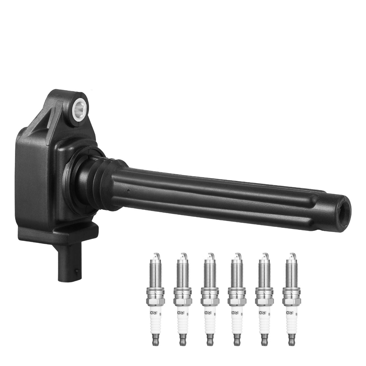 Ignition Coil Pack and Spark Plugs, Set of 6, Compatible with Dodge Grand Caravan Charger Durango Journey Avenger Challenger Jeep Cherokee Grand Cherokee Compass Chrysler Ram ProMaster 3.6L V6