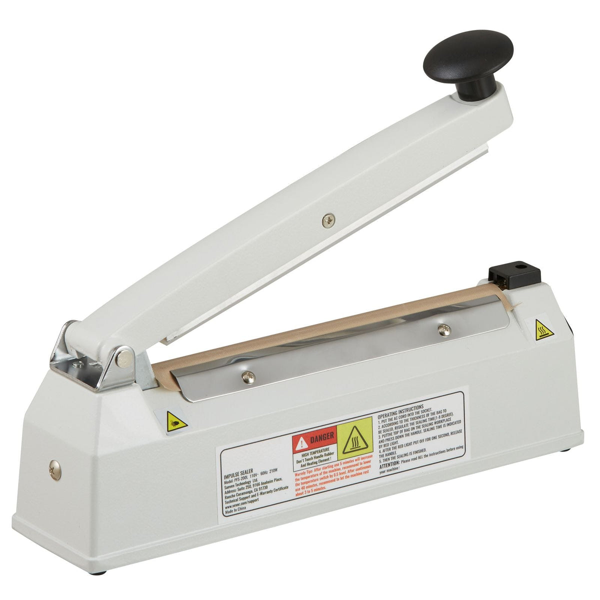 Impulse Sealer 8 inch, Manual Heat Sealing Machine with Adjustable Heating Mode, Aluminum Shrink Wrap Bag Sealers for Plastic Mylar PE PP Bags, Portable Poly Bag Sealer with Extra Replace Kit